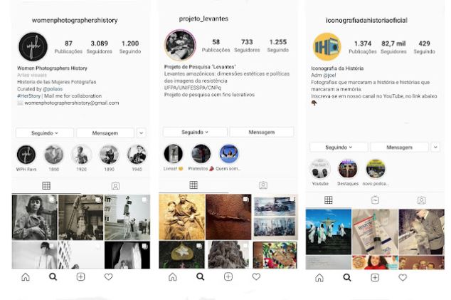 3 perfis do Instagram que você precisa conhecer